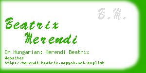 beatrix merendi business card